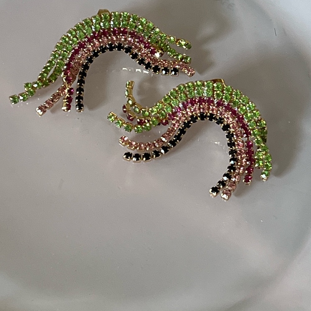 Elegant Multicolor Crystal Earrings